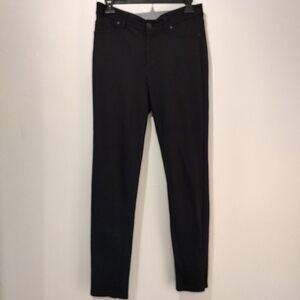 Chico's Women's Stretch Black Ponte Zip Pants Small Short